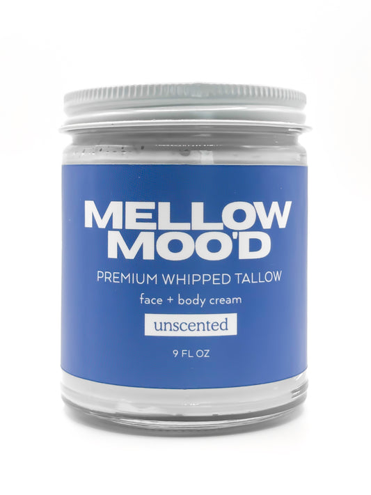 Unscented Whipped Tallow Face + Body Cream 9oz
