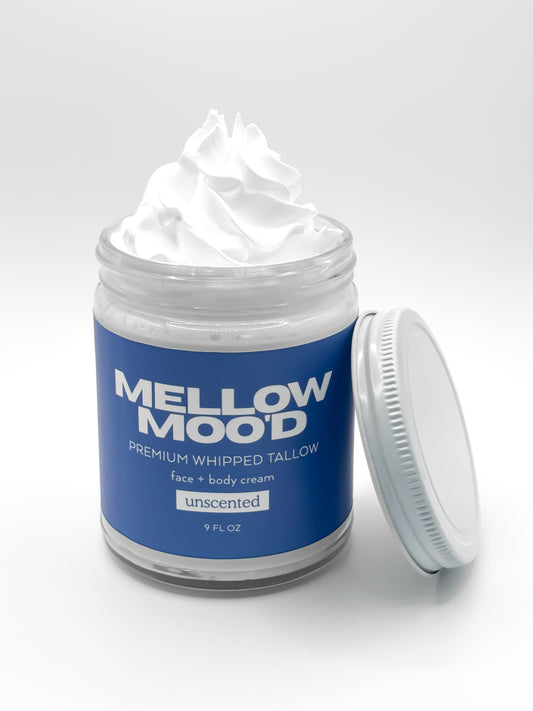 Unscented Whipped Tallow Face + Body Cream 9oz